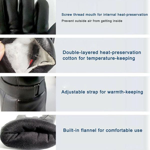 ski gloves pu leather electric heated winter warmer with rechargeable battery for motorcycle cmg786
ski gloves pu leather electric heated winter warmer with rechargeable battery for motorcycle cmg786