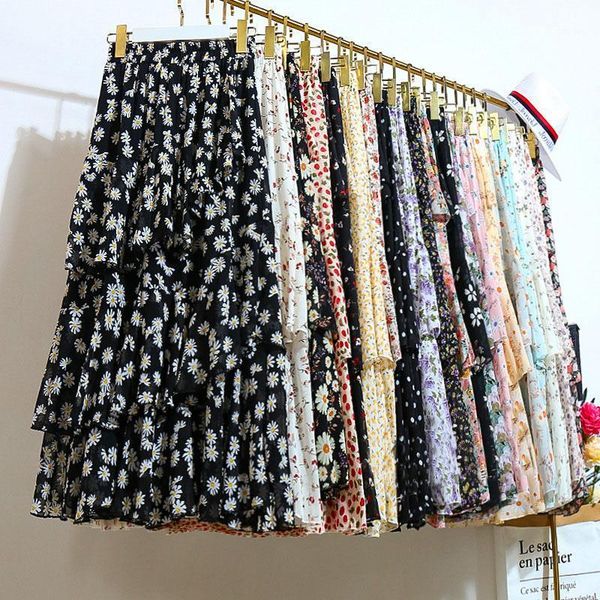 summer sweet floral printed tiered chiffon long skirt cascading ruffled cakee a-line skirts, Black
summer sweet floral printed tiered chiffon long skirt cascading ruffled cakee a-line skirts, Black