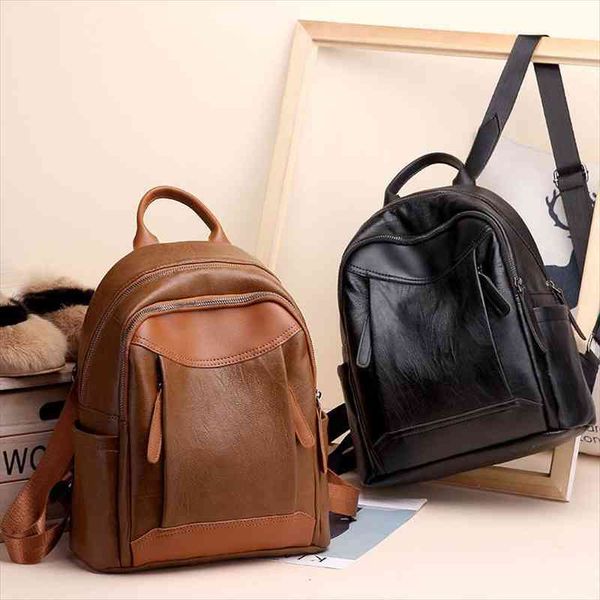 fashionable womens soft leather bag travel backpack female shoulder student
fashionable womens soft leather bag travel backpack female shoulder student