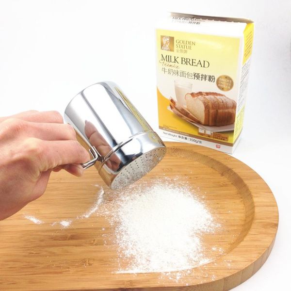 stainless steel flour shaker with handle baking tools powder sifter for cake pizza cupcake cocoa icing cappuccino coffee & pastry
stainless steel flour shaker with handle baking tools powder sifter for cake pizza cupcake cocoa icing cappuccino coffee & pastry
