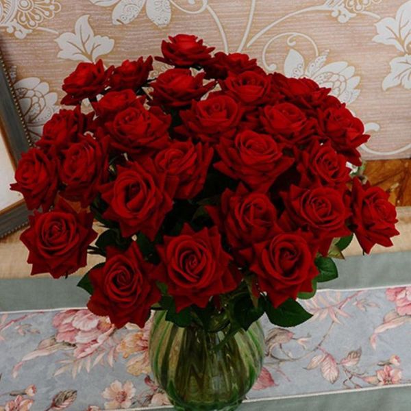 pc artificial red rose flowers living room home decoration accessories thanksgiving wedding diy silk decorative & wreaths
pc artificial red rose flowers living room home decoration accessories thanksgiving wedding diy silk decorative & wreaths
