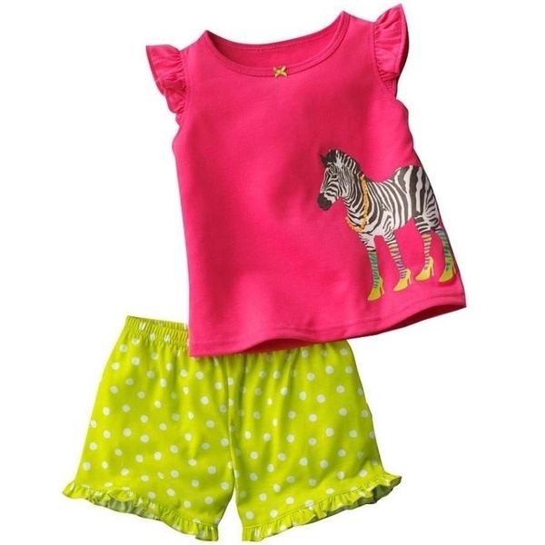 girls clothes set zebra children clothing suits summer short sleeve t-shirts shorts pants sport suit 100% cotton 210413, White 
girls clothes set zebra children clothing suits summer short sleeve t-shirts shorts pants sport suit 100% cotton 210413, White