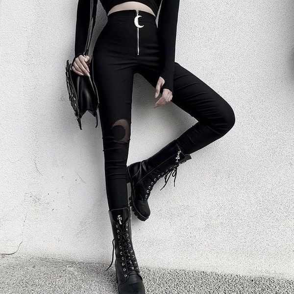gothic crescent zipper high waist womens capris slim fitness pencil long trousers casual streetwear vintage pantalons, Black;white
gothic crescent zipper high waist womens capris slim fitness pencil long trousers casual streetwear vintage pantalons, Black;white