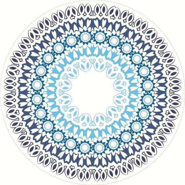 2pcs european style round towels beach polyester towel bath for adults gym hair