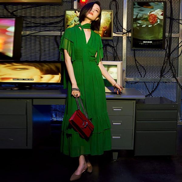 party dresses fashion women midi dress summer designer vintage elegant cascading ruffle patchwork office casual green chiffon, White;black
party dresses fashion women midi dress summer designer vintage elegant cascading ruffle patchwork office casual green chiffon, White;black