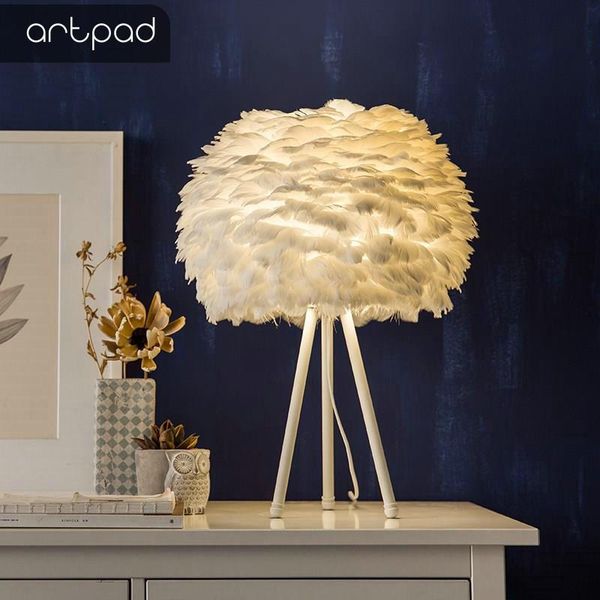 table lamps pure white feather lamp with eu/us plug in living room bedroom bedside decor fixture led tripod desk standing lighting
table lamps pure white feather lamp with eu/us plug in living room bedroom bedside decor fixture led tripod desk standing lighting