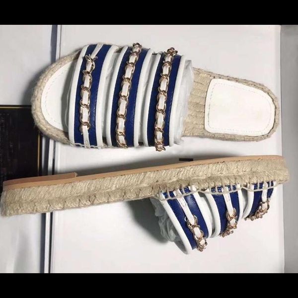slippers metal chain women fashion designer luxury genunie leather comfortable sandals outdoors beach summer shoes, Black
slippers metal chain women fashion designer luxury genunie leather comfortable sandals outdoors beach summer shoes, Black