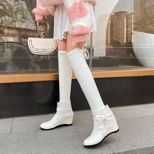 boots slim over the knee high women snow girls sweet winter autumn thigh lace butterfly-knot, Black
boots slim over the knee high women snow girls sweet winter autumn thigh lace butterfly-knot, Black