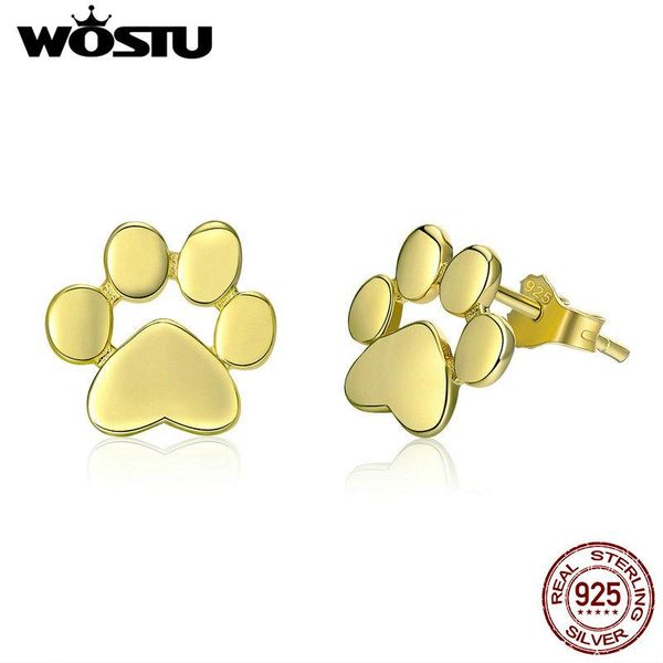 stud wostu 2021 arrival 925 sterling silver gold dog footprints girly earrings for women authentic fine jewelry gift dxe407, Golden;silver
stud wostu 2021 arrival 925 sterling silver gold dog footprints girly earrings for women authentic fine jewelry gift dxe407, Golden;silver