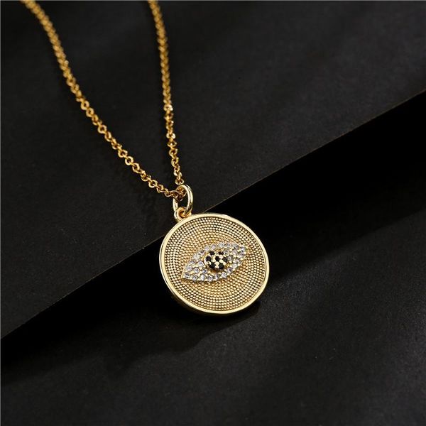 fashion gold color coin necklace + cubic zirconia evil eye pendant for women wholesale femme bijoux necklaces, Silver
fashion gold color coin necklace + cubic zirconia evil eye pendant for women wholesale femme bijoux necklaces, Silver