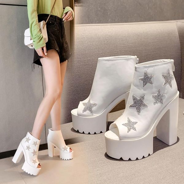 dress shoes 2021 spring and autumn star rhinestones muffin thick with super high heel fish mouth zipper knight female, Black
dress shoes 2021 spring and autumn star rhinestones muffin thick with super high heel fish mouth zipper knight female, Black