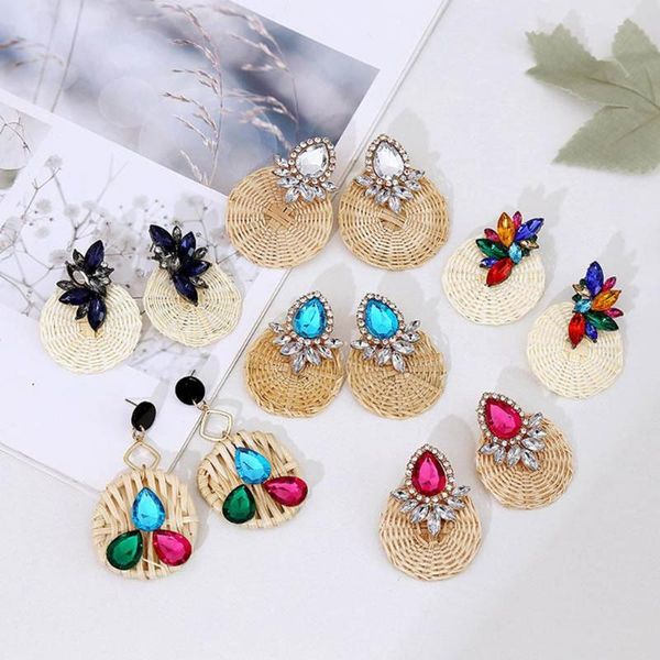 stud boho women rhinestone rattan round geometric dangle ear earrings jewelry, Golden;silver
stud boho women rhinestone rattan round geometric dangle ear earrings jewelry, Golden;silver