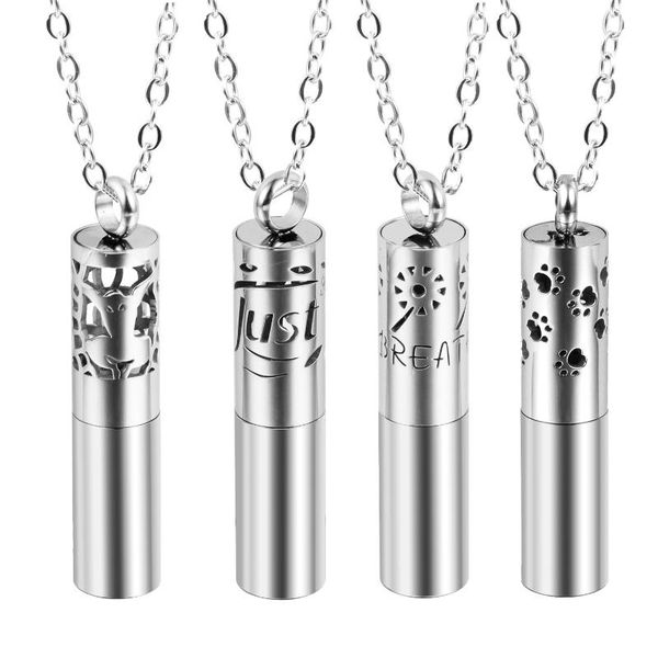 pendant necklaces stainless steel 316l diffuser locket perfume bottle, women men cylinder shaped essential oil necklace, Silver
pendant necklaces stainless steel 316l diffuser locket perfume bottle, women men cylinder shaped essential oil necklace, Silver