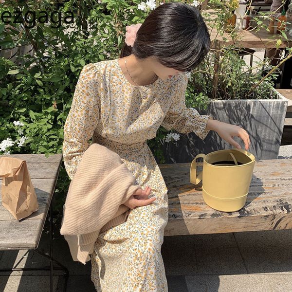 ezgaga floral printed women dress korean chic o-neck long puff sleeve high waist dress temperament tender vestidos feminino 210430, Black;gray
ezgaga floral printed women dress korean chic o-neck long puff sleeve high waist dress temperament tender vestidos feminino 210430, Black;gray