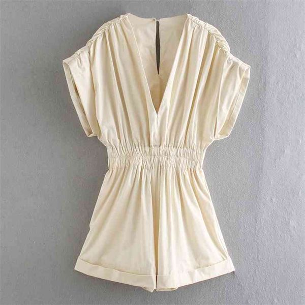 summer women solid playsuits rompers short sleeve elastic waist v-neck female fashion street jumpsuit overalls clothing 210513, Black;white
summer women solid playsuits rompers short sleeve elastic waist v-neck female fashion street jumpsuit overalls clothing 210513, Black;white
