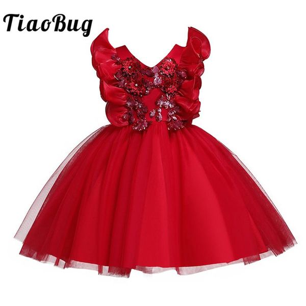 girl's dresses princess girls dress embroidery flower kids for girl wedding party holy communion petites filles robes, Red;yellow
girl's dresses princess girls dress embroidery flower kids for girl wedding party holy communion petites filles robes, Red;yellow