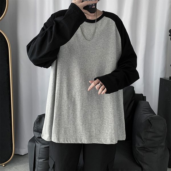 men's t-shirts spring harajuku bf wind t-shirt hong kong style stitching long-sleeved male loose shirt 200428 llr1, White;black
men's t-shirts spring harajuku bf wind t-shirt hong kong style stitching long-sleeved male loose shirt 200428 llr1, White;black