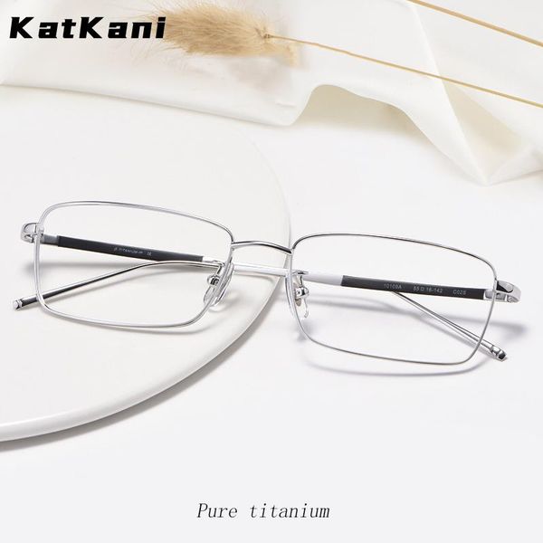 fashion sunglasses frames katkani men's pure titanium business ultra-light and comfortable glasses frame square optical prescription 101, Black
fashion sunglasses frames katkani men's pure titanium business ultra-light and comfortable glasses frame square optical prescription 101, Black