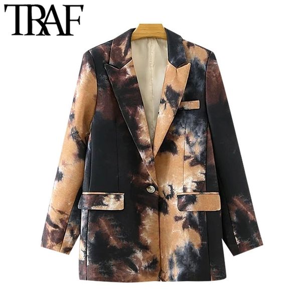 traf women fashion single button graffiti print blazer coat vintage long sleeve pockets female outerwear chic 211006, White;black
traf women fashion single button graffiti print blazer coat vintage long sleeve pockets female outerwear chic 211006, White;black
