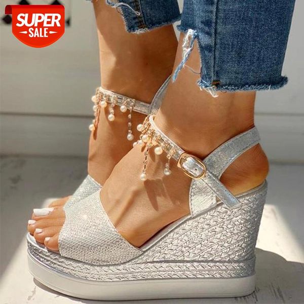 2020 new women wedge sandals summer bead studded detail platform buckle strap peep toe thick bottom casual shoes ladies #tj9j, Black
2020 new women wedge sandals summer bead studded detail platform buckle strap peep toe thick bottom casual shoes ladies #tj9j, Black