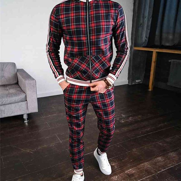new fashion jackets s s set colorful plaid men casual zipper autumn tracksuit set male sweatshirt pocket, Gray
new fashion jackets s s set colorful plaid men casual zipper autumn tracksuit set male sweatshirt pocket, Gray