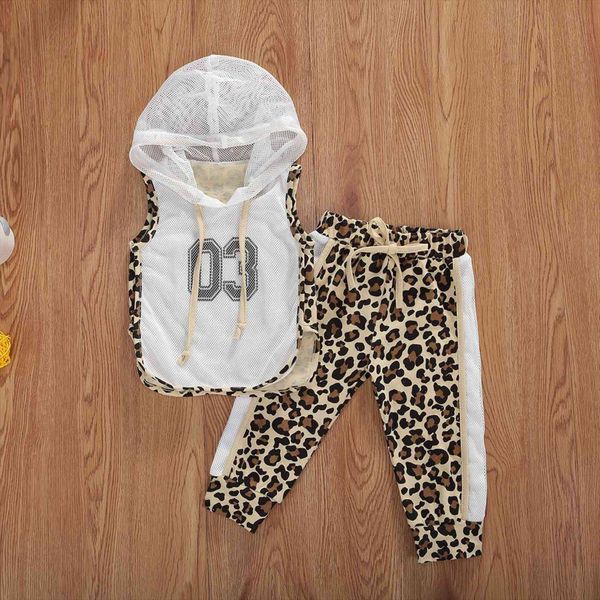 2pcs leopard printed tracksuit toddler baby girls sportswear suit breathable mesh sleeveless hooded long trousers set, White
2pcs leopard printed tracksuit toddler baby girls sportswear suit breathable mesh sleeveless hooded long trousers set, White