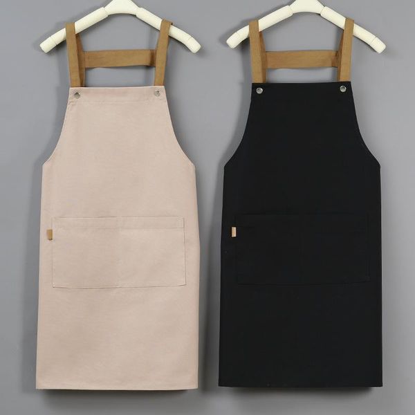spring and autumn solid color apron kitchen aprons