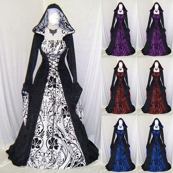 casual dresses vintage dress women long sleeve floor length gothic hooded maxi halloween cosplay retro medieval plus size, Black;gray
casual dresses vintage dress women long sleeve floor length gothic hooded maxi halloween cosplay retro medieval plus size, Black;gray