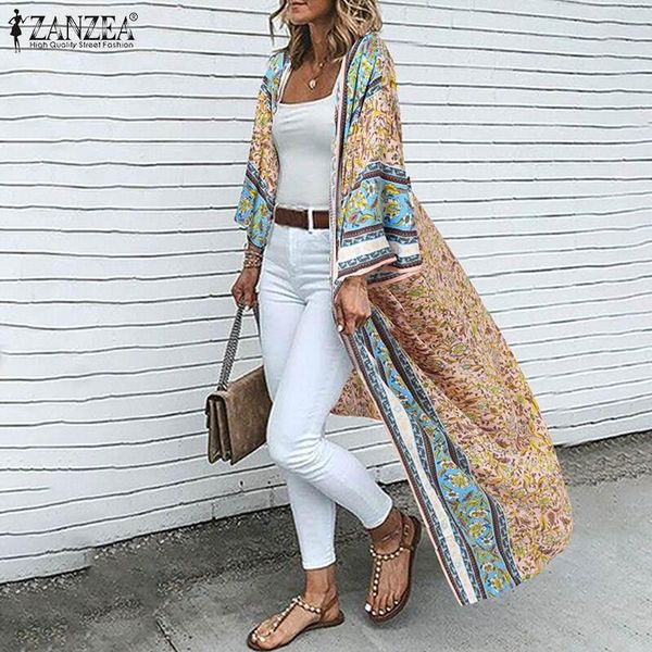 women's blouses & shirts oversized summer cardigan women open front long sleeve floral printed blouse zanzea bohemian holiday beach kim, White
women's blouses & shirts oversized summer cardigan women open front long sleeve floral printed blouse zanzea bohemian holiday beach kim, White