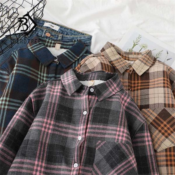 winter vintage thick warm cotton plaid shirts jacket long sleeve turn-down collar velvet fleece loose casual outwear c 211029, Black;brown
winter vintage thick warm cotton plaid shirts jacket long sleeve turn-down collar velvet fleece loose casual outwear c 211029, Black;brown
