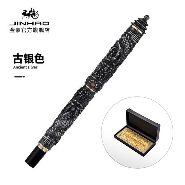 gel pens jinhao double dragon gold/silver/gray metal rollerball pen vintage tower fashion writing ,box option
gel pens jinhao double dragon gold/silver/gray metal rollerball pen vintage tower fashion writing ,box option