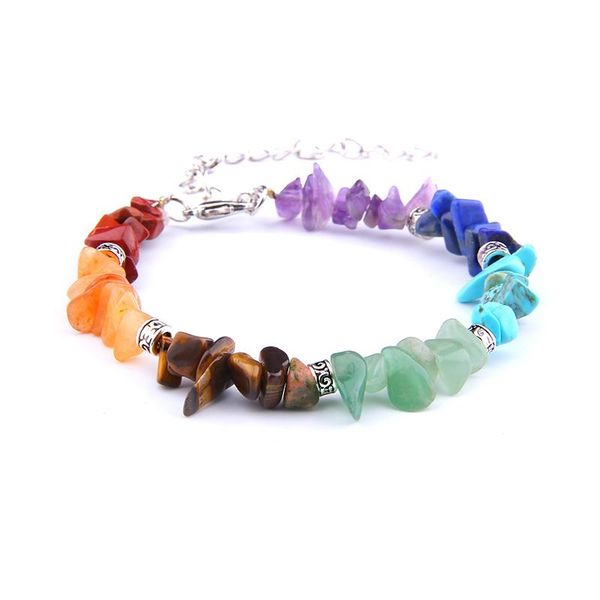link, chain seven color chakra gem stone tiny beads bracelets healing energy amethysts/ tiger eye /tourmaline for women jewelry, Black
link, chain seven color chakra gem stone tiny beads bracelets healing energy amethysts/ tiger eye /tourmaline for women jewelry, Black