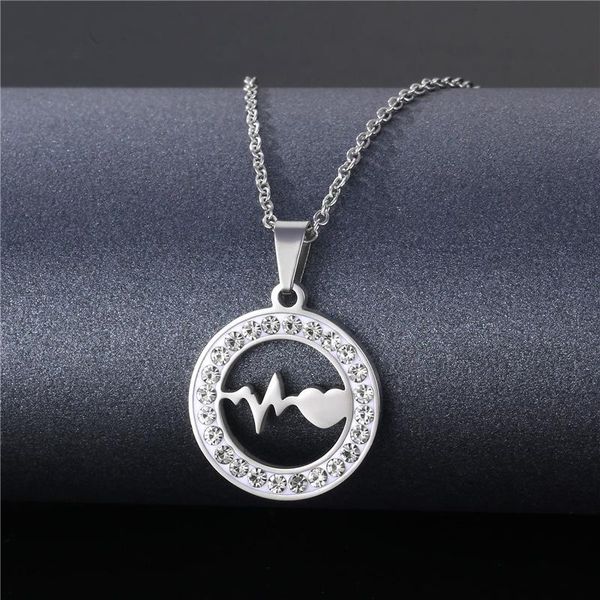 pendant necklaces stainless steel heartbeat for women men clavicle chain 2021 trend gothic punk hip hop jewelery party gift, Silver
pendant necklaces stainless steel heartbeat for women men clavicle chain 2021 trend gothic punk hip hop jewelery party gift, Silver