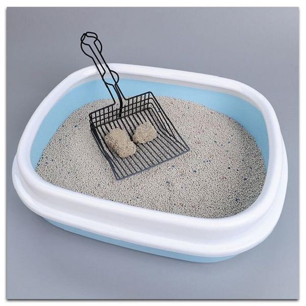 three color cat litter spoon stainless steel metal stool pet garbage sand shovel excrement artifact dog cle grooming