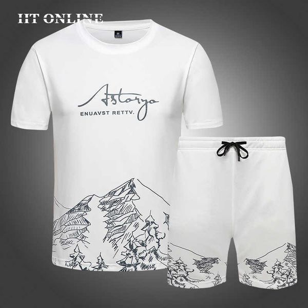 men's summer casual tracksuit sets short sleeve sportswear print t shirts+2 piece shorts harajuku fashion brand male sport suit 210603, Gray
men's summer casual tracksuit sets short sleeve sportswear print t shirts+2 piece shorts harajuku fashion brand male sport suit 210603, Gray