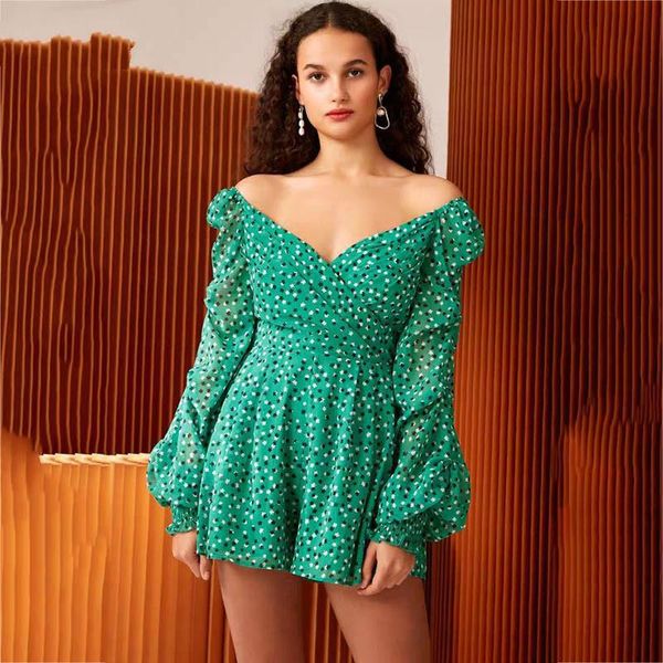 women's jumpsuits & rompers 2021 runway styles women clothes off-the shoulder lantern sleeves polka dots printed high waist short jumps, Black;white
women's jumpsuits & rompers 2021 runway styles women clothes off-the shoulder lantern sleeves polka dots printed high waist short jumps, Black;white