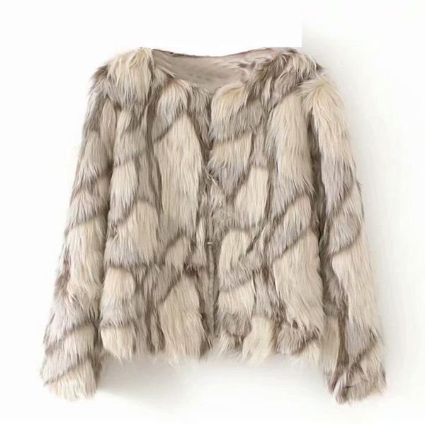 women's fur & faux winter warm women outwear soft coat jacket stylish elegant ladies contrast color v neck full length female, Black
women's fur & faux winter warm women outwear soft coat jacket stylish elegant ladies contrast color v neck full length female, Black