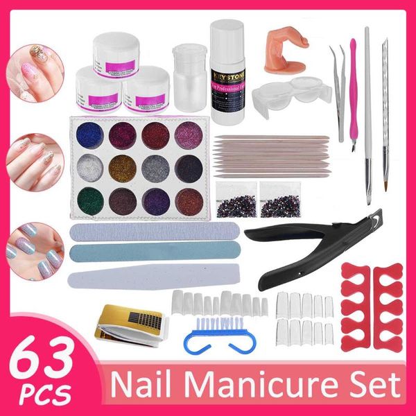 nail art kits 63pcs/set acrylic kit manicure set with liquid powder glitter tips decoration brush tool
nail art kits 63pcs/set acrylic kit manicure set with liquid powder glitter tips decoration brush tool
