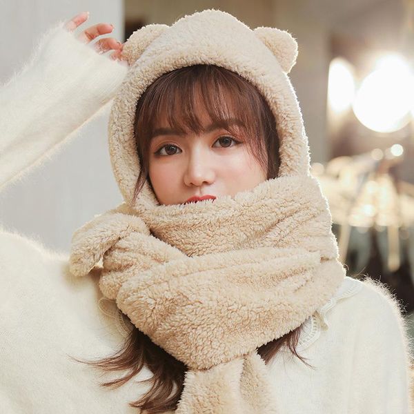 hats, scarves & gloves sets korean women winter novelty hats warm cute bear ear windproof neckerchief thick female outdoor solid fleece, Blue;gray
hats, scarves & gloves sets korean women winter novelty hats warm cute bear ear windproof neckerchief thick female outdoor solid fleece, Blue;gray