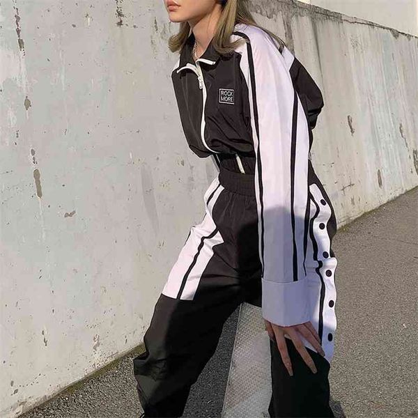 black white patchwork letter embroidery coat bomber female woman jacket autumn turtleneck long sleeve zip up cropped 210510, Black;brown
black white patchwork letter embroidery coat bomber female woman jacket autumn turtleneck long sleeve zip up cropped 210510, Black;brown