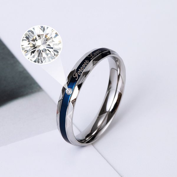 design jewelry plain with lovers titanium steel simple accessories true love diamond ring, Silver
design jewelry plain with lovers titanium steel simple accessories true love diamond ring, Silver