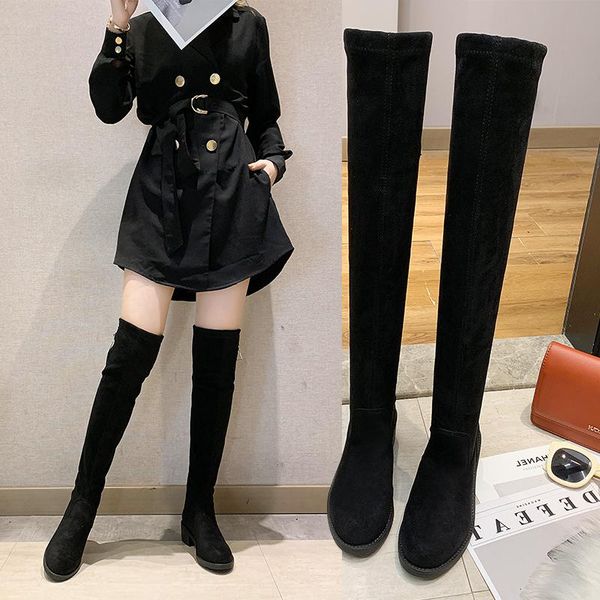 boots slip on over the knee women winter shoes woman black flock square mid heels metal zipper plus size long
boots slip on over the knee women winter shoes woman black flock square mid heels metal zipper plus size long