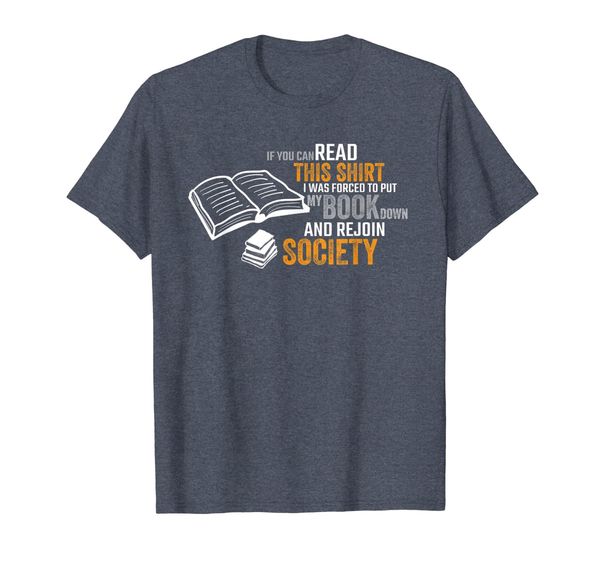 if you can read this t-shirt funny book lover reading tee, White;black