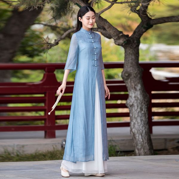 luxury cheongsam zen tea literature and art han cloth style drs cheongsam improved tang chine two-piece women's suit, Blue;red
luxury cheongsam zen tea literature and art han cloth style drs cheongsam improved tang chine two-piece women's suit, Blue;red