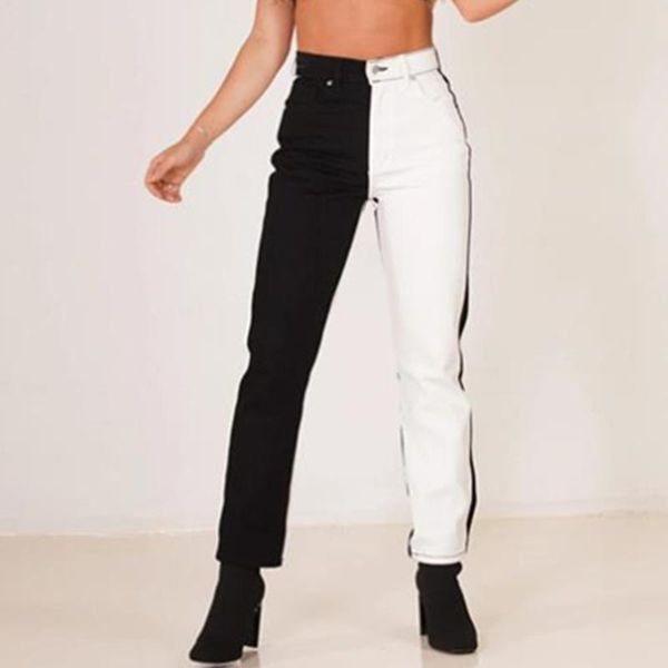 women's jeans 2021 autumn korean streetwear denim cargo pants black white patchwork straight casual women trousers hip hop slim fashion, Blue
women's jeans 2021 autumn korean streetwear denim cargo pants black white patchwork straight casual women trousers hip hop slim fashion, Blue