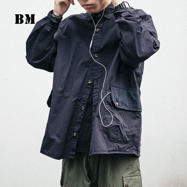 men's casual shirts 2021 spring harajuku cotton tooling shirt japanese streetwear big pocket thin coat fashion men's, White;black
men's casual shirts 2021 spring harajuku cotton tooling shirt japanese streetwear big pocket thin coat fashion men's, White;black