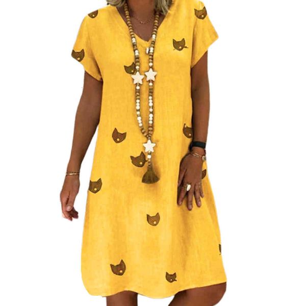 dress caqui cat print a line of women sukienka plus size xl 5xl casual v neck dressed femme bathrobe 2021 fashion loose, Black;gray
dress caqui cat print a line of women sukienka plus size xl 5xl casual v neck dressed femme bathrobe 2021 fashion loose, Black;gray