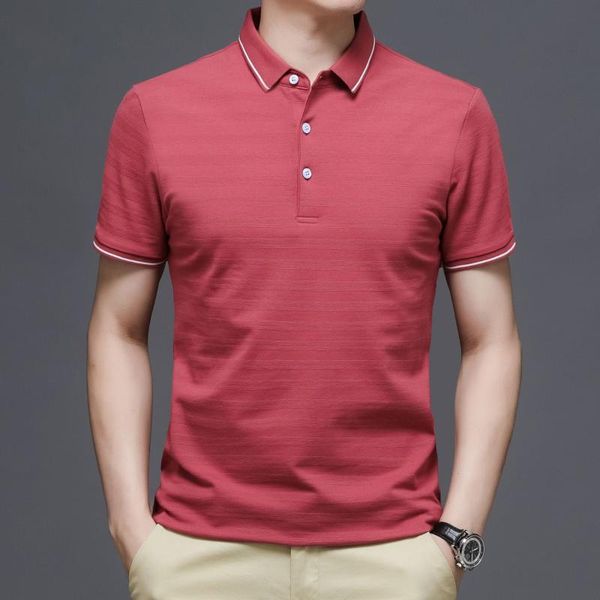 men's polos business casual shirt fashion 95 cotton summer short sleeve lapel simple dad, White;black
men's polos business casual shirt fashion 95 cotton summer short sleeve lapel simple dad, White;black