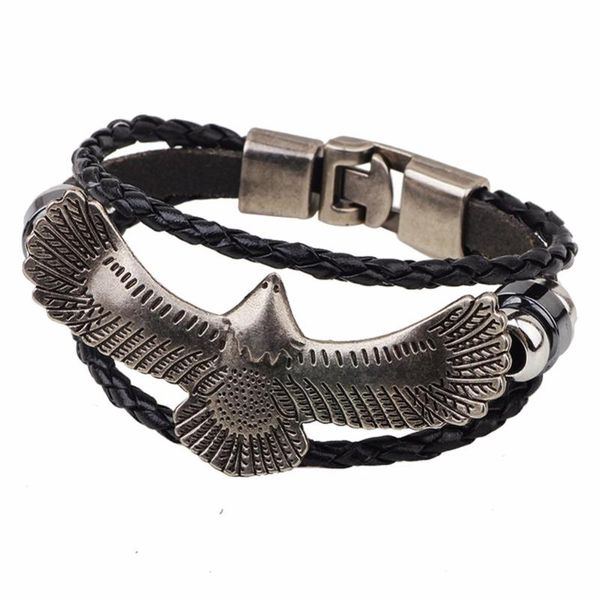 charm bracelets druzy cool men women bijoux punk genuine leather wrap animal hawk bracelet fashion multilayer eagle wristband, Golden;silver
charm bracelets druzy cool men women bijoux punk genuine leather wrap animal hawk bracelet fashion multilayer eagle wristband, Golden;silver