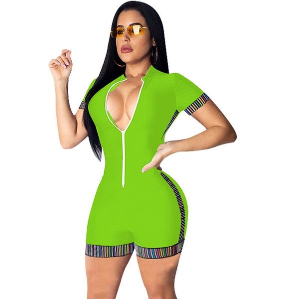 women's jumpsuits & rompers casual skinny jumpsuit romper women front zipper fitness bodysuit summer playsuit short womens party overal, Black;white
women's jumpsuits & rompers casual skinny jumpsuit romper women front zipper fitness bodysuit summer playsuit short womens party overal, Black;white